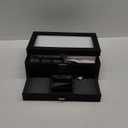 Practical Watch Collection Box With Spacious See Through Glass Lid Designs And Additional Sturdy Drawer Household (single layer)