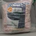 Victree Pom Pom Velvet Curtains for Bedroom, Blackout Curtains 42 x 96 inch Length - Room Darkening Sun Light Blocking Rod Pocket Window Drapes for Living Room, 2 Panels, Pink