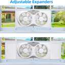 BEYOND BREEZE Window Fan Reversible Airflow, 9" Dual Window Fan with 3-Speed 3 Modes (Cool, Circulate, Exhaust), Remote Control Twin Window Fan 23.5" to 37" Adjustable Width for Bedroom, Kitchen, Home