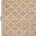 Hand Woven Jute Rug 6'x9' Area Rug - Rectangular Handcrafted Premium Geometric Design, Indoor Reversible Natural Fiber Rugs - Rustic Farmhouse Carpet for Living Room, Hallway, Bedroom - Natural