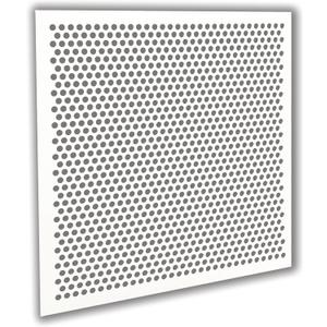 Receilit 2'x2' White Plastic Perforated Tile with 1/2" Diameter Holes