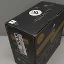 VEMACITY Stemless Martini Glasses Set of 4 | Hand-Applied Gold Rim | Includes Gold Jigger & Picks | Crystal Cocktail Glasses & Bar Tools