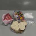 Foilswirl 30 Sets Valentine's Day DIY Heart Painting Kit Valentines Paint Set Complete Wooden Craft Set with Wooden Heart Paints Brushes Raffia and Gift Bags for Gifts Exchange Valentines Party Favor