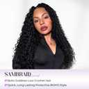 Boho Goddess Locs Crochet Hair: 8 Packs Pre Looped Bohemian Faux Locs Crochet Hair Extensions for Black Women, 24 Inch with 3 Curls (24 Inch, 1B#, 8 Packs)