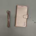 Arae Compatible with iPhone 17 Pro Max Case Wallet with Card Holder, Wristlet Strap Wallet Flip Cover for iPhone 17 Pro Max 6.9 inch Men/Women, RFID Blocking, Kickstand, Rose Gold