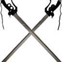 Halloween Prop 2PCS 37inch Attack Foam Sword, 37inch Shingeki Cosplay Sword Kyojin Cosplay Prop Xmas Birthday Gifts (2pcs Sliver)
