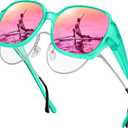 URUMQI Polarized Sunglasses Fit Over Glasses for Women, UV400 Protection, Oversized Sunglasses