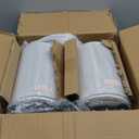 27 Inch Black Battery Operated Wall Sconces Set of 2, Rechargeable Wireless Wall Lights with Remote & White Fabric Shade, Indoor Not Hardwired Dimmable Wall Lamps for Hallway, 2 Bulbs Included