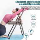 INNOLIFE Foldable Backless Yoga Chair with Resistance Band for Abs & Core, Flexibility and Strength Training and Back Pain Relieving