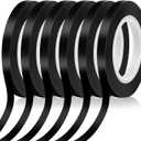 Audab 6 Rolls 1/4 Pinstripe Tape Vinyl Chart /White Board Tape Lines Dry Erase Whiteboard Thin Tape Pinstriping Graphic Grid Marking Tape