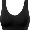 BESTENA Sports Bras for Women, Seamless Comfortable Yoga Bra with Removable Pads (4X-Large, Black)