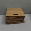 PAICUIKE 100 Pcs 11x6x11 Die Cut Tote Brown Paper Bags with Handle Bulk, Kraft Paper Grocery/Takeout Bags for Restaurant, Bakery, Retail