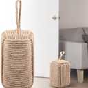 Rope Door Stop Decorative Door Stop with Handle 4.72 ''d x 8.66''h 8.8lb Square Heavy Weighted Stoppers for Outdoor Inside Window Home to Keep Open New Home Gift Bookend
