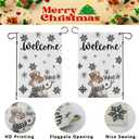 2 x Winter Snowman Let it Snow Garden Flag 12 x 18 Inch Merry Christmas Double Sided Linen Yard Flag Outside Farmhouse New Year Xmas Holiday Decor