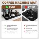 Silicone Coffee Mat with Raised Edges, 24' x 16', Bar Mat for Countertops, Anti-Slip, Heat-Resistant Pad for Espresso Machines, Dish Drying Mat, Dinner Plates, Ice Cream Machines (BLACK)