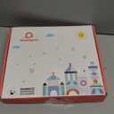 shopwithgreen Bamboo Divided Plates for Kids Adults - Dinnerware Set for Toddlers Kids Children Baby, Toddler Dinner Plates, BPA Free, Stackable, Dishwasher Safe, 9.4 inch, Set of 4 (Blue)