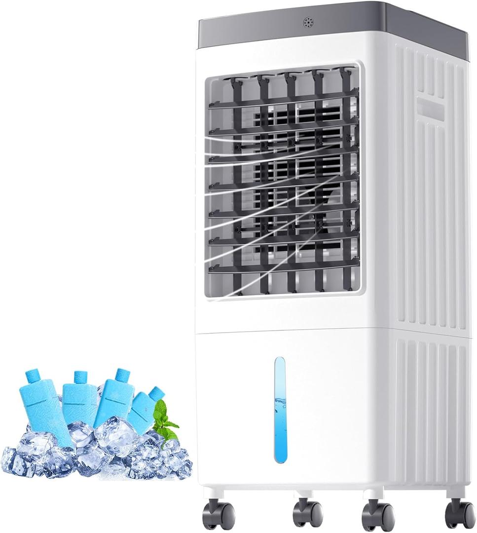 Portable Air Conditioners for Room, Swamp Cooler Portable AC Unit with Large Water Tank, Windowless Evaporative Air Cooler with 3 Speeds, Fast Cooling Room Air Conditioners for Home & Garage