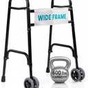 Vive Mobility Bariatric Walker for Seniors - Front 2 Wheel Walker for Men