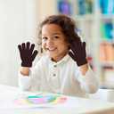 2 x 3 Pairs Magic Gloves Men Women Black Warm Winter Knit Gloves for Kids Teens Adults Cold Weather Gloves Boys Girls (Small)