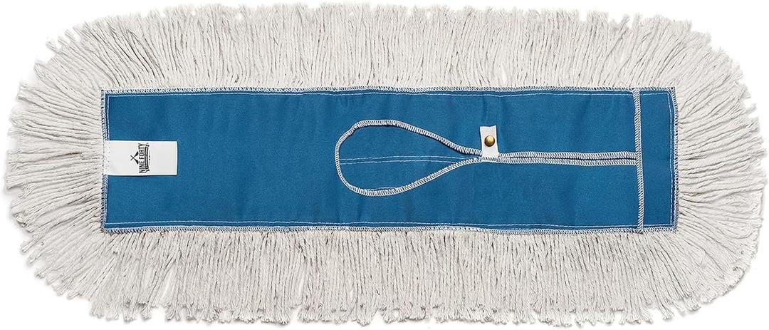 Nine Forty Industrial-Grade 18x5 Cotton Dust Mop Head Refills, Perfect Replacement for Busy Home, Gym, Industrial and Commercial Spaces, Heavy-Duty Mop for Janitorial & Housekeeping Needs - 1 Pack