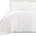 HOMBYS 100% Cotton Muslin Comforter Oversized King 120x98, Lightweight and Breathable Down Alternative Comforter,Soft Gauze Summer Off White Reversible Fluffy Duvet Insert