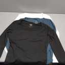 3 Count Women's Long Sleeve Shirts, Black, White, Navy Blue, L