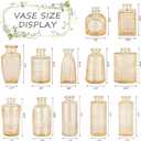 RUCKAE 12 Pack Glass Bud Vases Mini Flower Vase Small Vintage Vases for Centerpiece Table Wedding Decorations Home Decor Party (Gold)