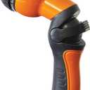 Dramm One Touch Revolution 9 Pattern Spray Gun with Thumb Control Water Flow, Perfect for Water Restricted Areas when Watering Plants, Pots, Baskets, Vegetables, Orange