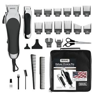 Wahl Clipper USA Deluxe Corded Chrome Pro Complete Hair & Trimming Kit
Complete Home Haircutting Kit Includes Corded Hair Clipper, Cordless Battery Beard Trimmer & Styling Shears - Model 3029682