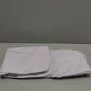 Smiry Round Picnic Tablecloth, Waterproof Elastic Fitted Table Covers for 45" - 56" Tables, Wipeable Flannel Backed Vinyl Tablecloths for Camping, Indoor, Outdoor, White