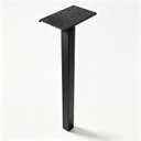 Heavy Duty Galvanized Steel 45" Mailbox Post – 4x4 In-Ground Mount, Rustproof Weatherproof Metal Mail Box Stand, Fits Standard Mailboxes – Black