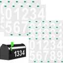 60 Pcs Reflective Mailbox Numbers for Outside, Lomrsiul Vinyl White Mailbox Number Stickers Waterproof Self Adhesive House Numbers for Outside Trash Can Locker Door 6 Sets(3 inch x 4, 4 inch x 2,0-9)