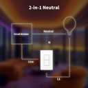 Aqara Smart Light Switch H2 (2-in-1 Neutral, 2 Buttons, 2 Channels), Thread/Zigbee Protocol, Wall Switch for Smart Home, Supports Apple Home, Google, Alexa, Matter Over Thread