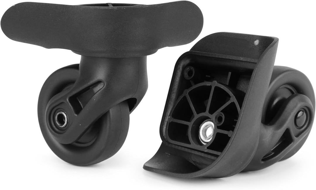 Zoofen Luggage Wheels Replacement Black Suitcase Wheels Replacement Suitcase Caster Wheels with 2 Screw Holes(Z-237)