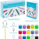 Lanyard String, 15 Rolls Gimp String, Plastic String Lacing Cord, Boondoggle String Kit (Glossy/Glow in Dark/Laser)
