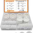 ISPINNER 52pcs 6 Sizes Rubber Grommet, Double Sided Round Rubber Hole Plug, Drill Hole 5/8" 13/16" 7/8" 1" 1-3/16" 1-1/2" (White)