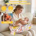 x-vesolje Plus Size Nursing Pillow Wider Support, Breastfeeding Pillow with Adjustable Strap Fit All Body Type, Ergonomic Breast Feeding Pillow, Baby Feeding Pillow for Mom- Max Size (Jungle)
