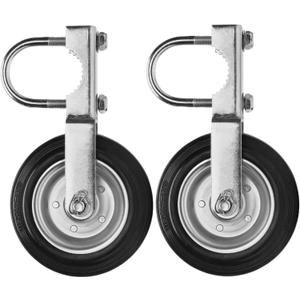 2 Pack Gate Wheel Supporting Swing Gate with 1-3/8" Thru 2-1/8" Gate Frames, Gate Support Wheel for Metal Tube Gate, Chain Link Fence, Prevent Gate from Dragging (2 Pack)