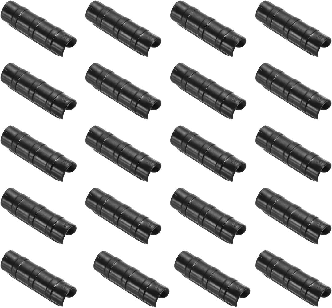 PATIKIL Greenhouse Clamp, Pack of 50 Plastic Garden Buildings Tube Clips Hoop for 3/4" 20mm Pipe Greenhouse Film Frame Sunshade Net, Black