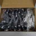 8 Pack Coat Hooks Wall Mount Heavy Duty Utility Retro Double Hooks for Hanging Coats,Hat, Towel, Key, Robe, Scarf, Bag, Cap (Black)