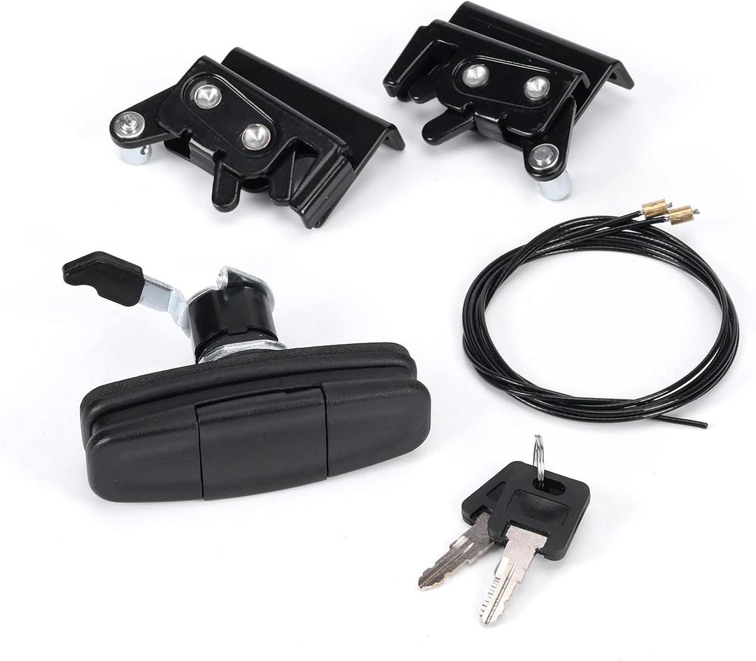 Black Truck Cap Twist Handle Kit 113436 Topper Tonneau T-Handle,Compatible with Leer Truck Caps 100XQ, 100XL, 100XR, TSC700,with 83514 & 83515 Truck Caps Rotary Latches and Cables
