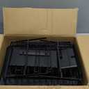 Dish Drying Rack, 2 Tier Large Dish Drying Rack for Kitchen Counter with Drainboard Stainless Steel Dish Drainer for Dish/Knifes/Cup/Cutting Board, Black