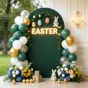 Green Arch Backdrop Cover 7.2 ft Spandex Wedding Balloon Stretchy Arch Backdrop for Easter Photo, Ceremony, Birthday Party, Baby Shower, Anniversary Decoration