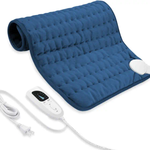 Electric Heating Pad for Back Pain Relief, Heating Pads for Cramps, Auto Shut Off, Machine Washable, Heating pad for Neck and Shoulder, Knee, Arms, Legs, etc. (Dark Blue, 24‘’×12‘’)
