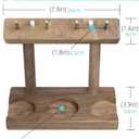 Wood Coffee Portafilter Holder Tamper Station, Multifunctional Espresso Organizer for 51mm-58mm Tamper distributors Portafilter Stand Espresso Accessories Holder Rack