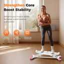 Balance Board for Full Body Workout, Wobble Board with LCD Monitor & Resistance Bands, 300 lbs Capacity Portable Rocker Board for Home Gym, Cardio, Core & Leg Training, 36" L x 18" W x 6" H