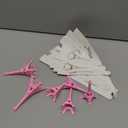 9 Pcs Eiffel Tower Statue Decor Alloy Metal Paris Tower Party Decoration 5 Size Eiffel Decor French Table Stand Holder Gift for Cake Topper Collectible Figurine Replica Home(Pink)