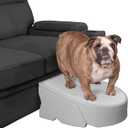 Pet Gear Stramp Stair and Ramp Combination for Dogs/Cats, Easy Step, Lightweight/Portable, Sturdy, Easy Assembly (No Tools Required), Fog