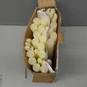 YOROXRG Ivory White Taper Candles, 7-8 Hours Burn Time, Unscented, Smokeless and Dripless, 0.8 x 10 Inch Dinner Candle Set for Household, Wedding, Party and Home Décor Candlesticks