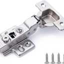 DecoBasics Half Overlay Soft Close Cabinet Hinges for Kitchen Cabinets (20 Pcs)-105 Frameless Concealed Cabinet Door Hinge -6 Way Adjustability & Clip on Plate for Easy Installation